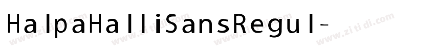 HalpaHalliSans Regul字体转换